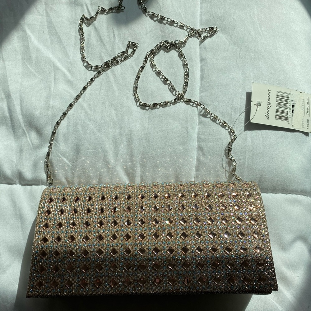 Evening sequin chain purse